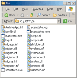 Figure 1 Default USMT Files