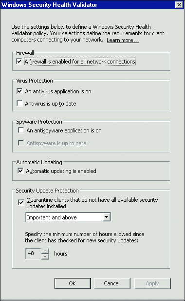 Figure 4 Validateur d’intégrité du système de Sécurité de Windows
