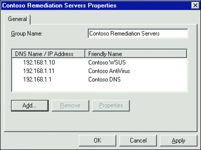 Figure 5 Noms DNS et adresses IP