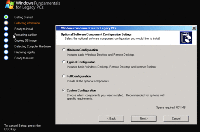 Figure 3 Installation de Windows FLP