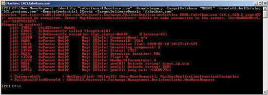 Figure 1 Cross Forest Mailbox Move Error