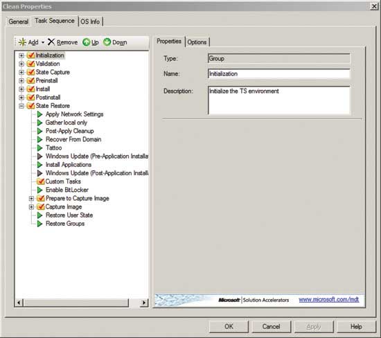 A Standard Client deployment task sequence