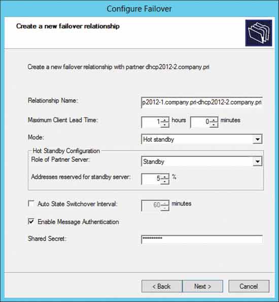 Load balance and Hot standby configuration