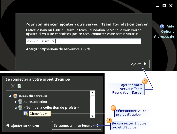 Se connecter à votre projet d'équipe