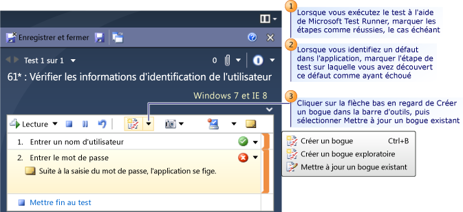 Mise à jour de bogues dans Test Runner