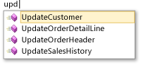 Mode de saisie semi-automatique IntelliSense