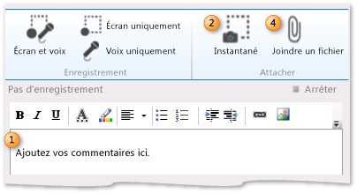 Ajouter du texte, insérer une image, prendre une capture d'écran