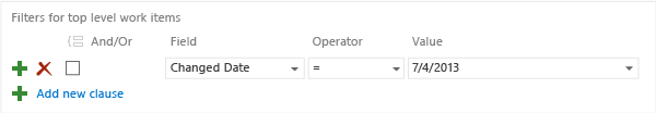 Filter based on modification date