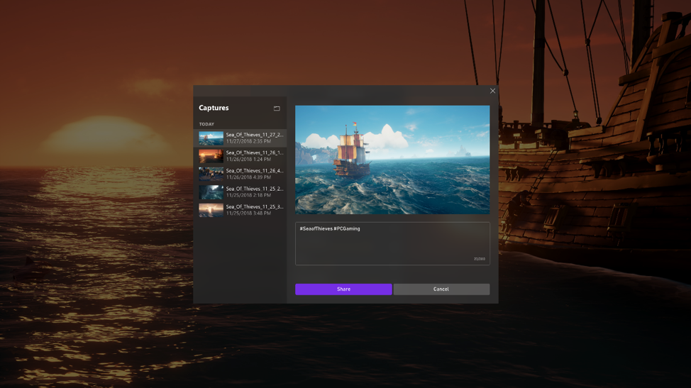 Gallery experience in Game Bar
