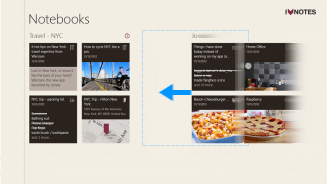 Interface utilisateur d’une application du Windows Store montrant une transition entre les pages
