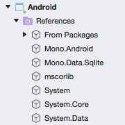 Références Android dans Visual Studio pour Mac