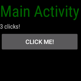 Capture d’écran de l’application Wear après 3 clics