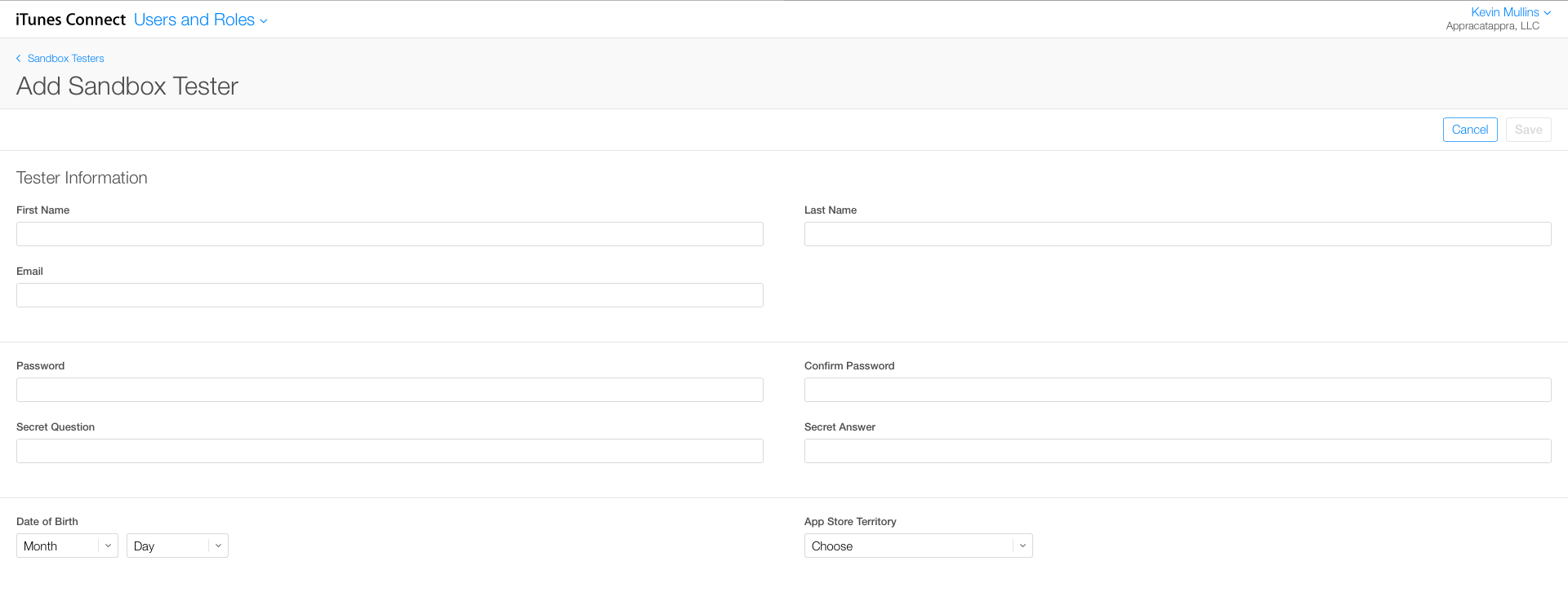 Le champ Sélectionner iTunes Store détermine la devise et la langue de l’utilisateur pour ses achats dans l’application