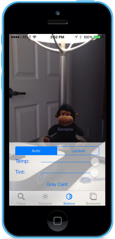 Les curseurs se déplacent automatiquement à mesure que la caméra ajuste l’équilibre blanc