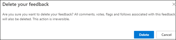 Capture d’écran : option de suppression des commentaires.
