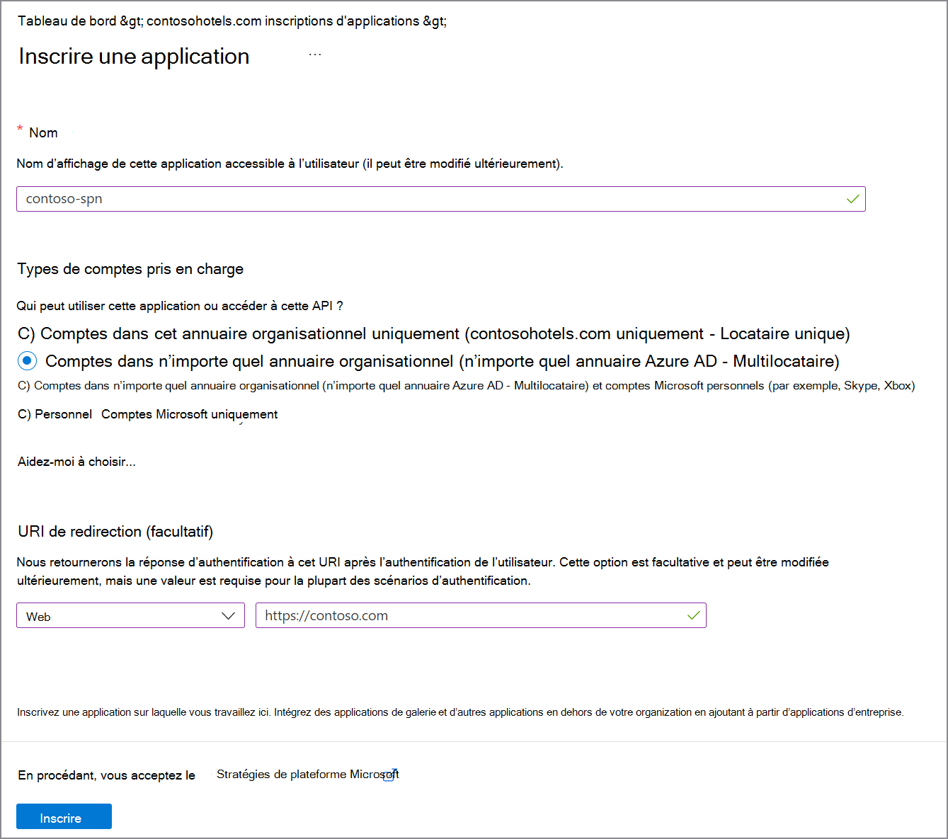 Screenshot how to create App in Microsoft Entra ID for cross tenant.