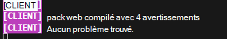 journaux de la console d’application cliente