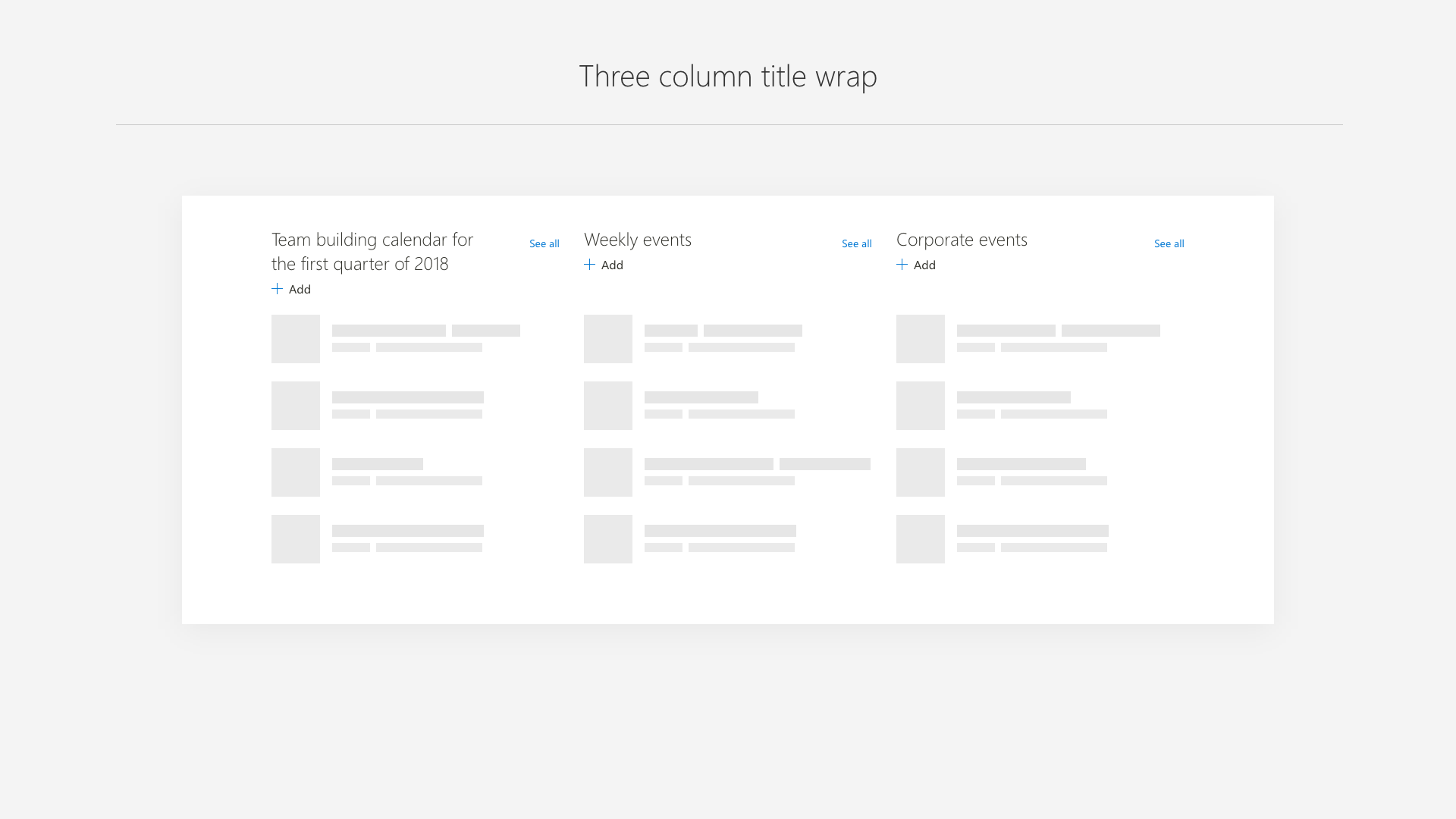 Redistribuation de trois colonnes et habillage de titre