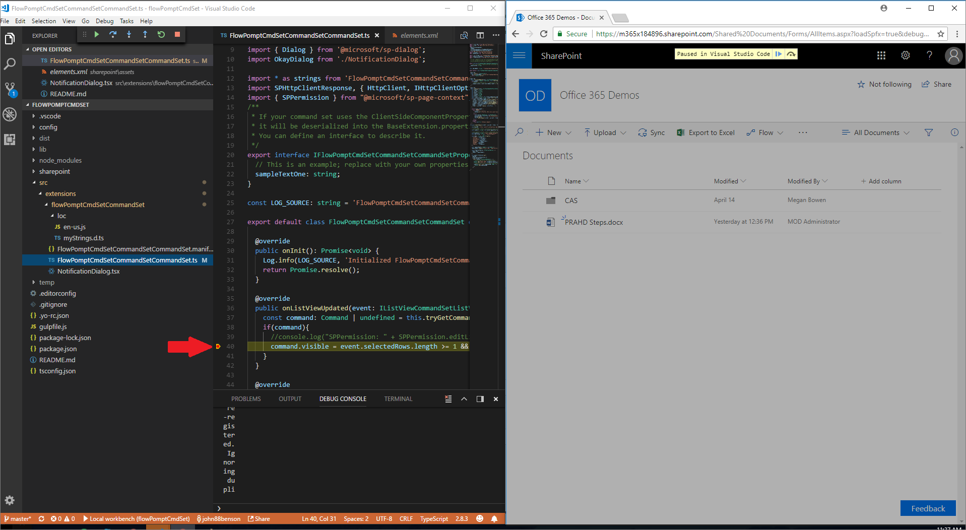 Accès aux points d’arrêt dans Visual Studio Code
