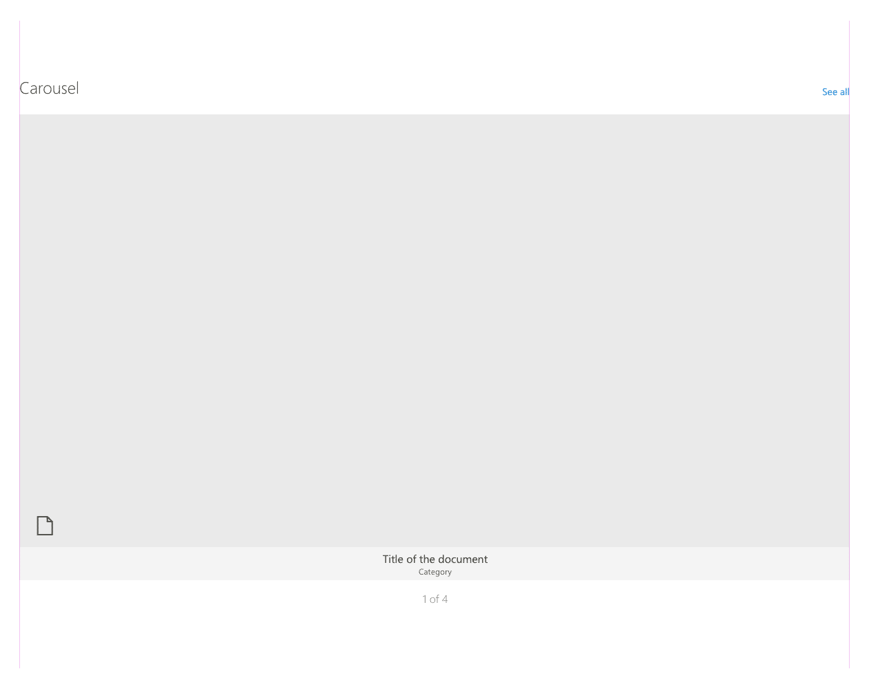 Image gif animée montrant la disposition Carrousel repositionnant la mise en page sur des points d’arrêt