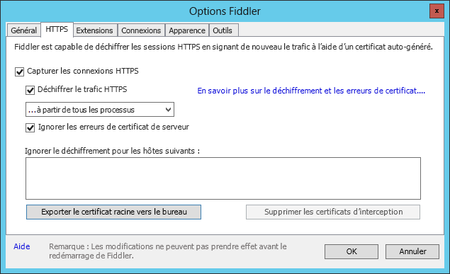 Figure 7. Onglet HTTPS