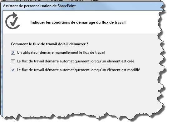 Définir les paramètres d’activation du flux de travail