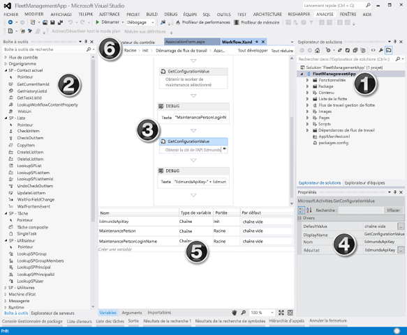 Figure&nbsp;3.&nbsp;Interface de création de flux de travail