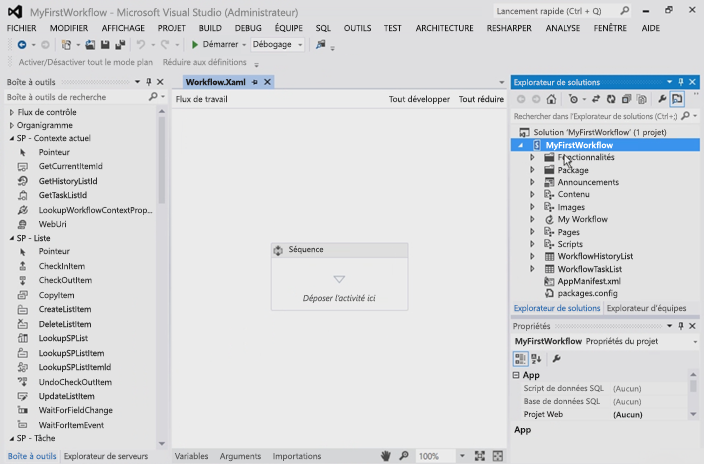 Figure&nbsp;4.&nbsp;Aire du concepteur par défaut