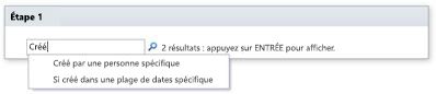 Entrer les mots clés pour voir la liste de conditions associées