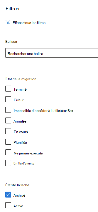 filtrer sur l’archive