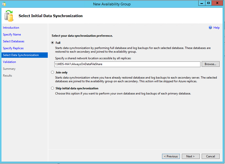 Configurer la synchronisation des données