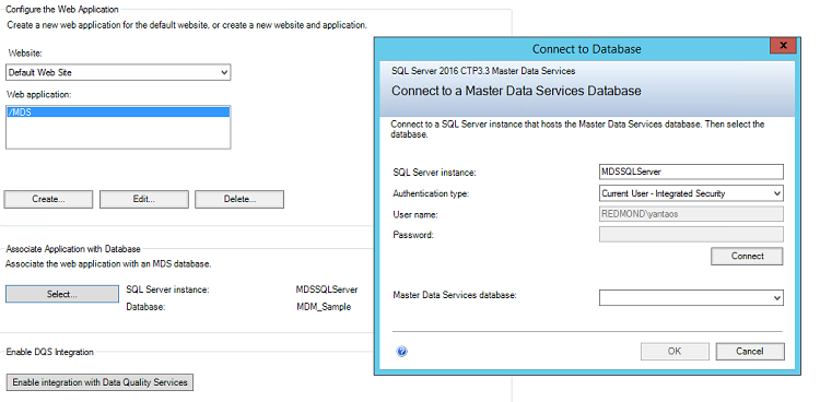 Configurer l’application web
