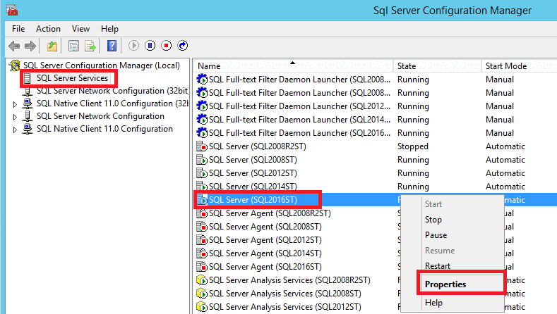 Capture d'écran des propriétés du serveur Configuration Manager.