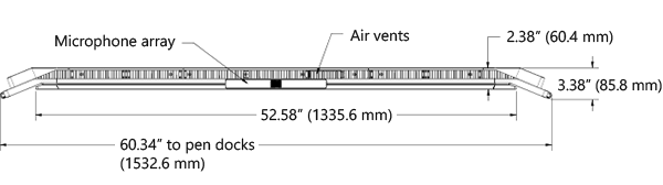 Vue supérieure de 55 ” Surface Hub.