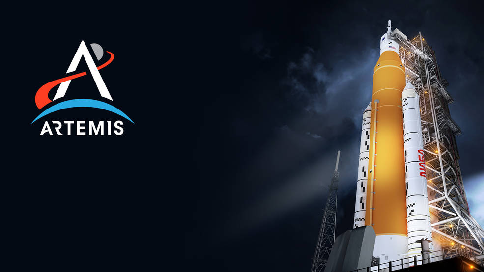 Photo de la fusée Artemis 1. Crédit : NASA.