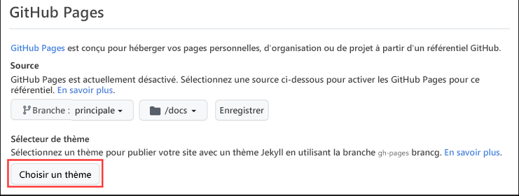Choisir un thème Jekyll.