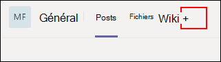 Capture d’écran de la navigation des équipes Microsoft Teams.