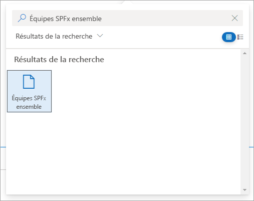 Capture d’écran du composant WebPart SharePoint dans la galerie.
