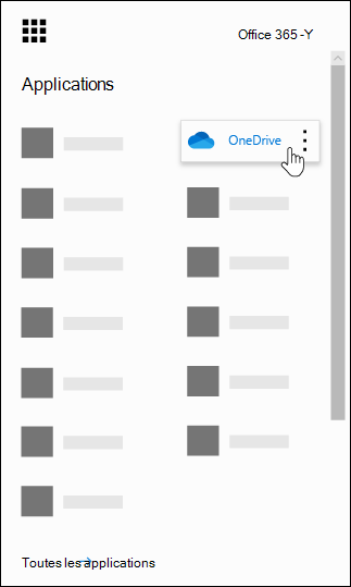 Pour accéder à OneDrive depuis Office.com, les utilisateurs peuvent y accéder à partir du lanceur d’applications
