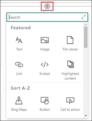 Une capture d’écran affiche la boîte à outils SharePoint