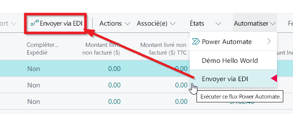 Capture d’écran illustrant une personnalisation ajoutée.