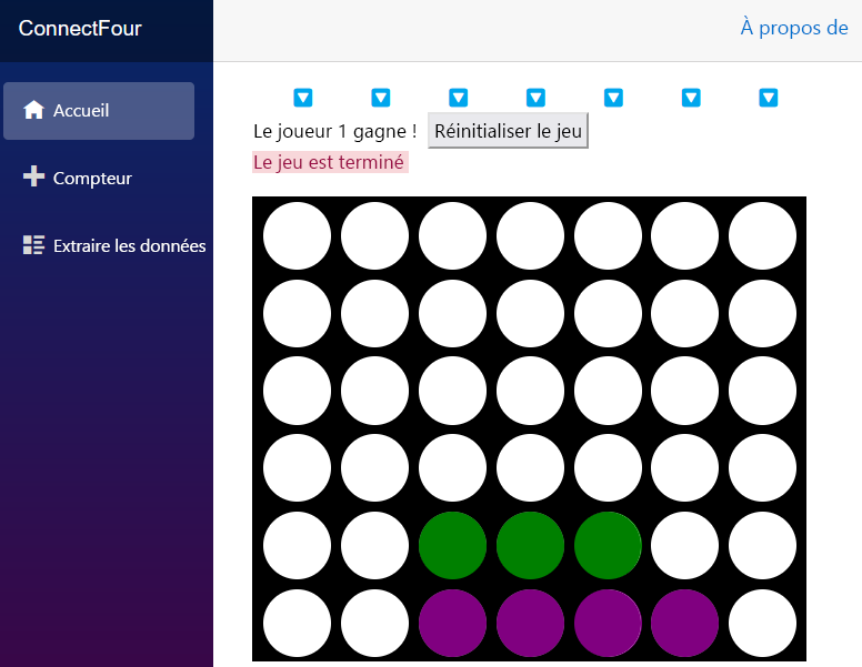 Capture d’écran montrant la fin du jeu.