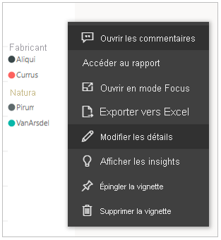 Capture d’écran des options de modification d’une vignette.