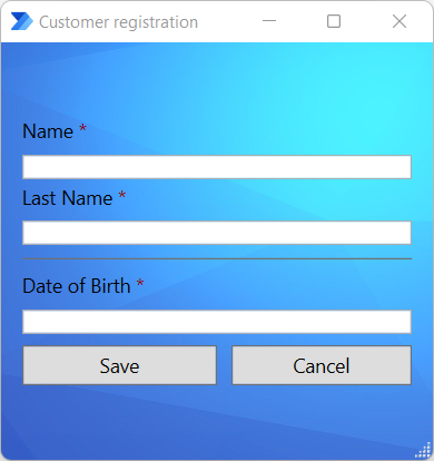 Capture d’écran du formulaire personnalisé définitif.