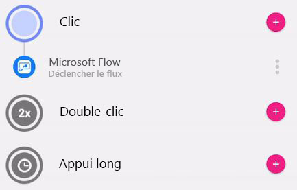 Capture d’écran de Microsoft Flow sous Click.