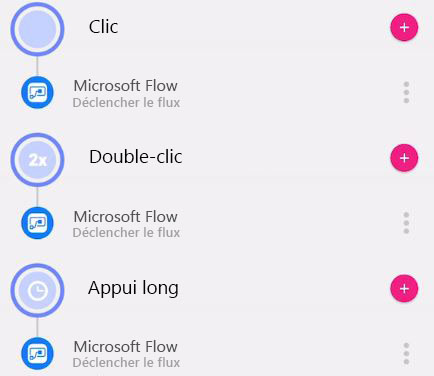 Capture d’écran de Microsoft Flow - Hold Click.