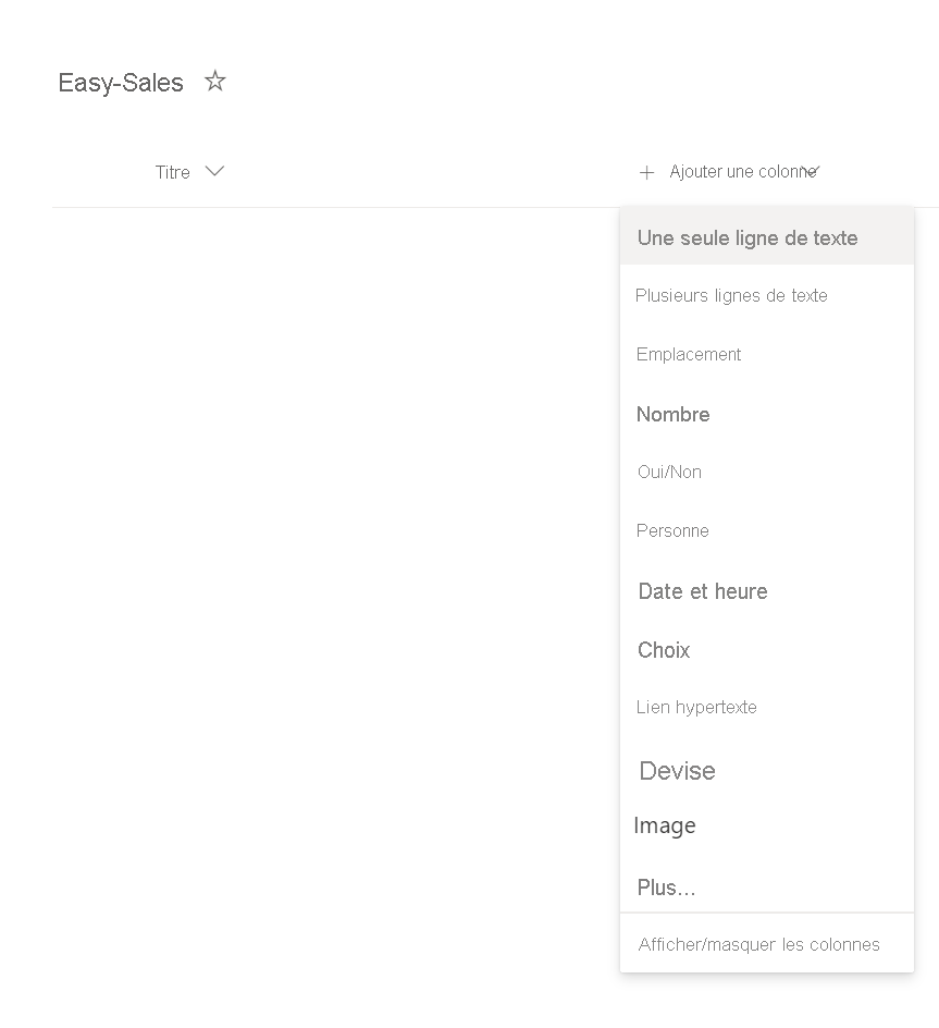 Capture d’écran de la sélection de l’option Une seule ligne de texte.