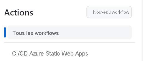 capture d’écran montrant comment trouver le flux de travail approprié.