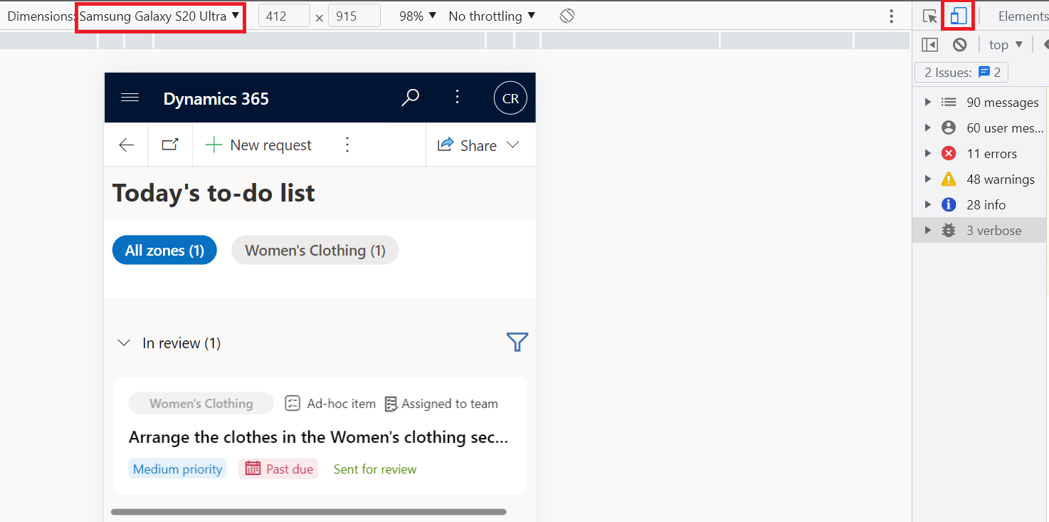Screenshot of Dev Tools in the Chrome browser.