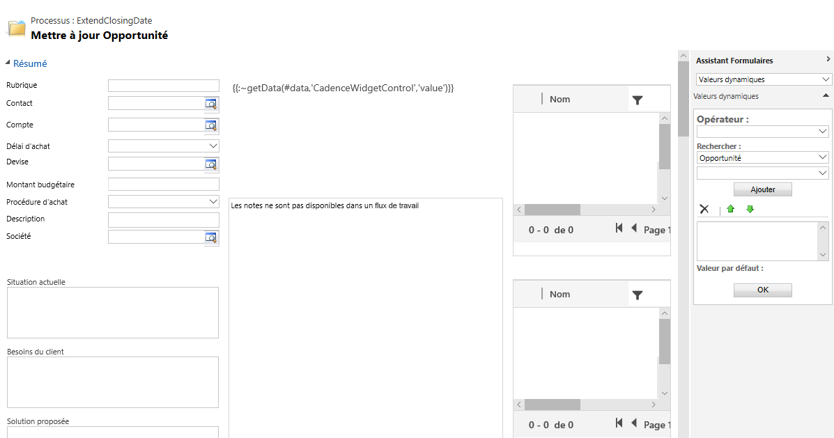 Configurez Date fin prévue comme se situant 10 jours après la Date fin prévue.